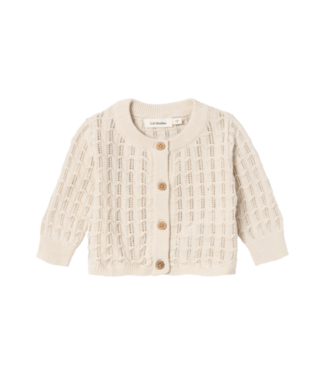 Lil 'Atelier Lil 'Atelier baby short knit cardigan fauci sandhsell