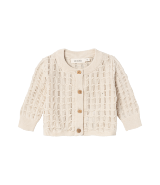 Lil 'Atelier Lil 'Atelier fauci short knit cardigan sandshell