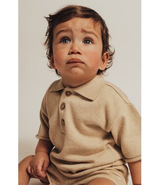 Baje Studio Baje studio baby knit polo mackay sand