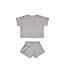 Quincy mae Quincy Mae terry set t-shirt & shorts periwinkel