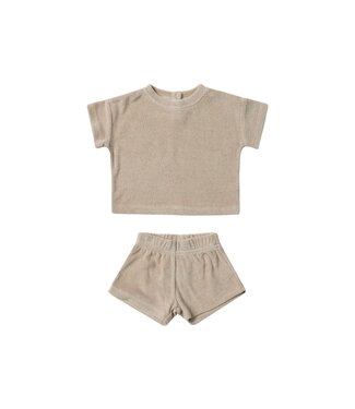 Quincy mae Quincy Mae terry set t-shirt & shorts oat