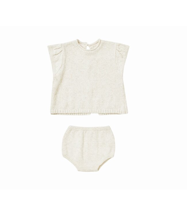 Quincy mae Quincy Mae penny knit set ivory