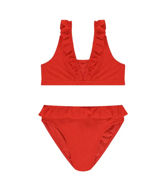 Beachlife Beachlife bikini fiery red ruffle