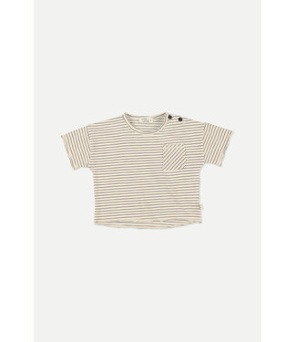 My Little Cozmo My little cozmo baby anders t-shirt navy stripes ivory