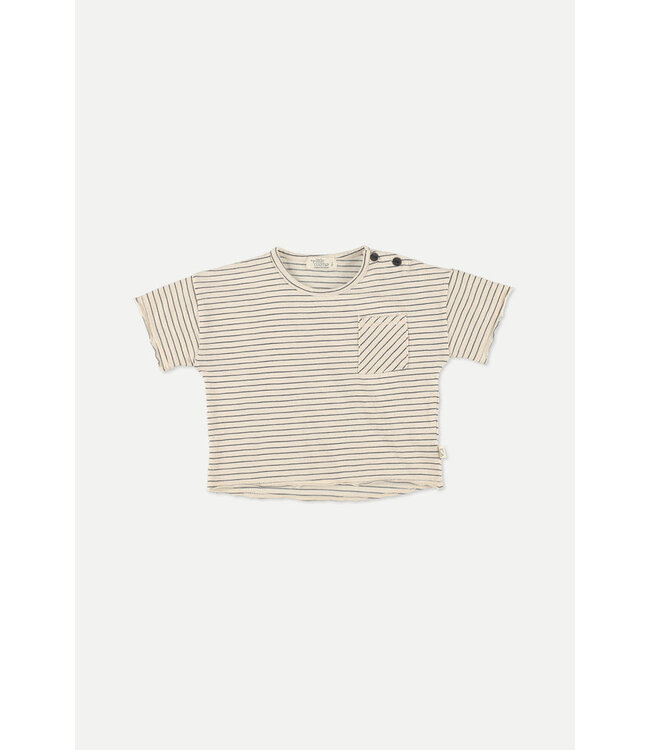 My Little Cozmo My little cozmo baby anders t-shirt navy stripes ivory