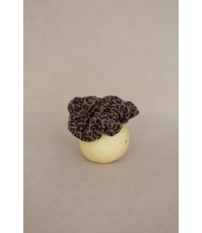 Atelier Pomme Atelier pomme scrunchie leopard XL