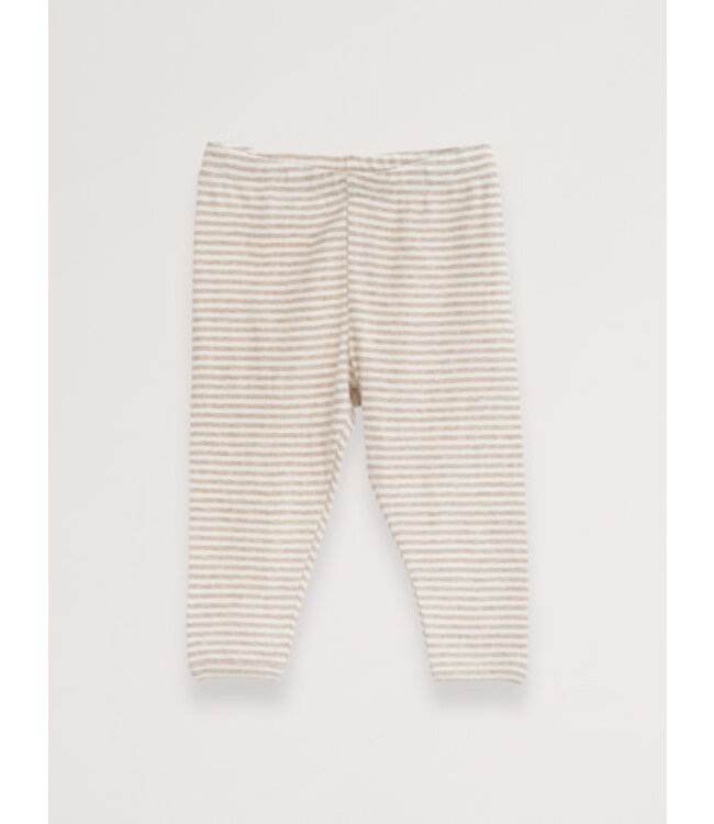 Serendipity baby leggings rib stripe oat/offwhite