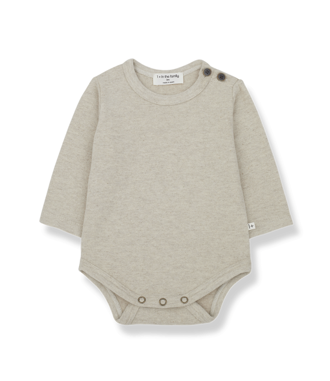 1+ in the family  enric romper oatmeal