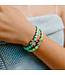 By Eloise bangle band palm tree neon green