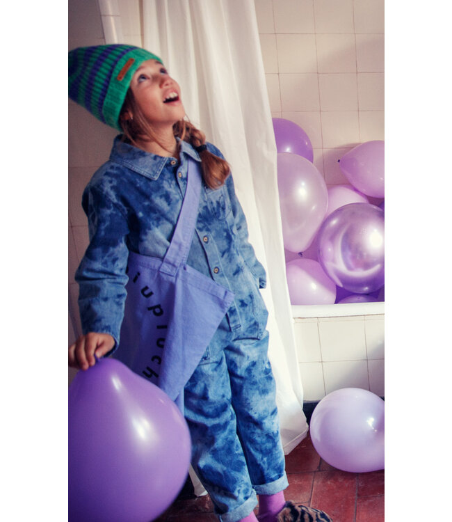 Piupiuchick jumpsuit blue tie dye denim