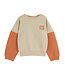 Emile Et Ida sweater bicolore citrouille/grege