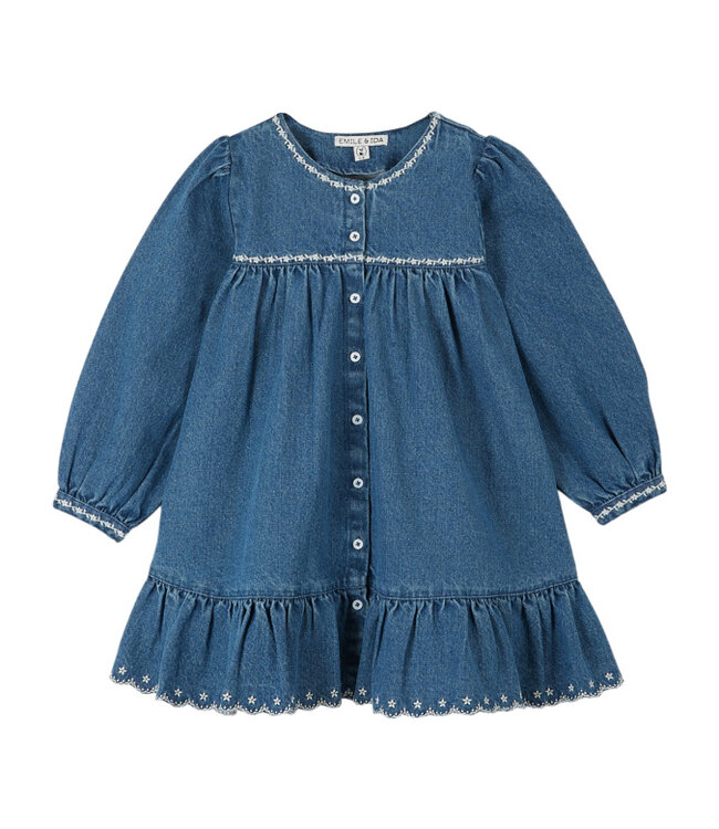 Emile Et Ida dress jean brodee denim