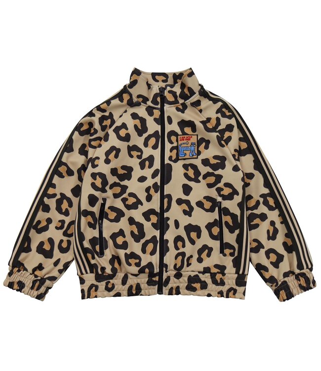 Jelly Mallow track jacket leopard