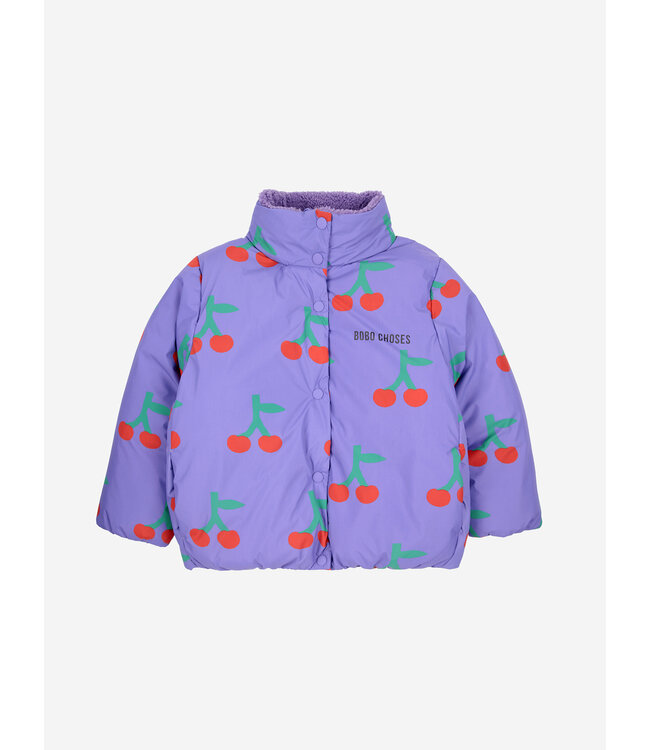 Bobo Choses s jacket cherry all over purple