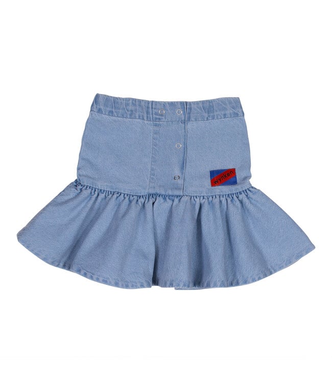 Wynken denim puff skirt pale bleach wash