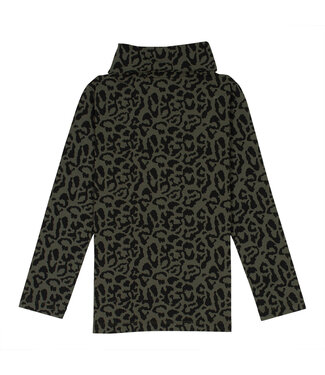 Wynken pony roll neck khaki leopard