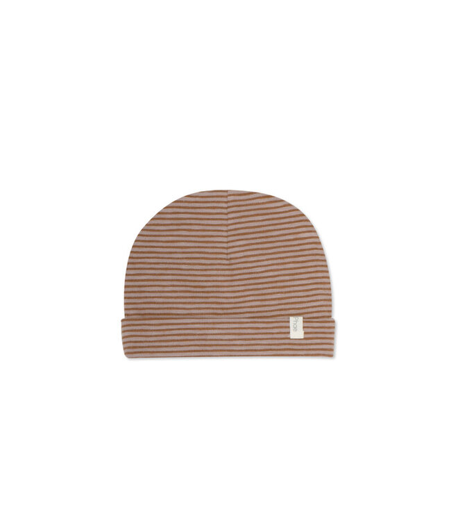 Phil & Phae baby beanie stripes sepia brown