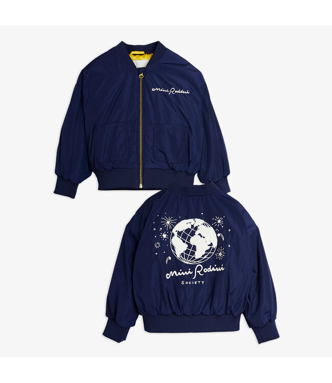 Mini Rodini society baseball jacket dark blue