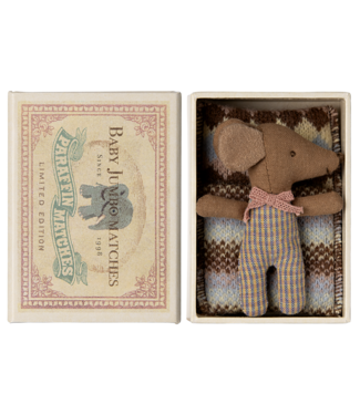 Maileg Maileg sleepy wakey baby mouse in matchbox rose