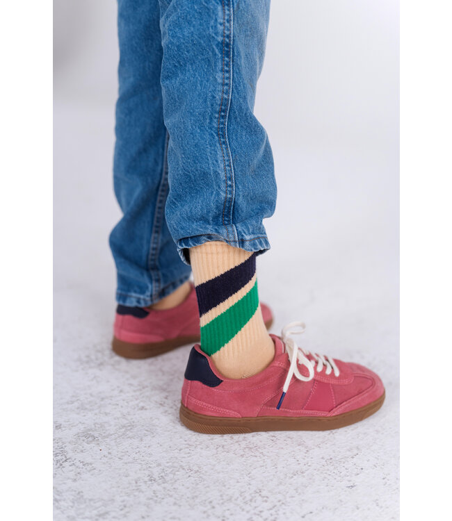 Repose Ams sporty socks sand stripe