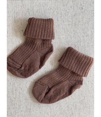 MP Denmark MP Denmark rib baby wool socks peacan pie