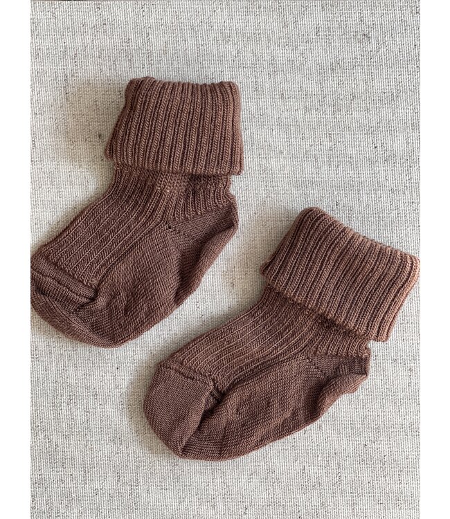 MP Denmark rib baby wool socks peacan pie