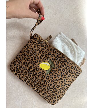 Atelier Pomme Flat pouch leopard