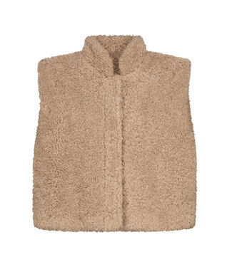 Charlie Petite jet fake fur gilet brown