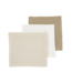 Meyco Meyco 3-pack monddoekjes offwhite/soft sand/taupe30x30