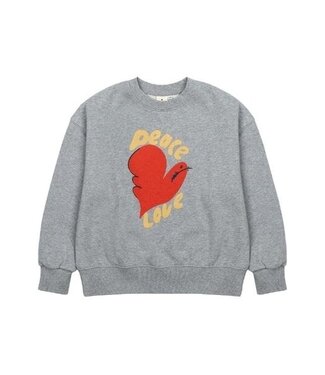 Jelly Mallow sweater peace bird grey melange