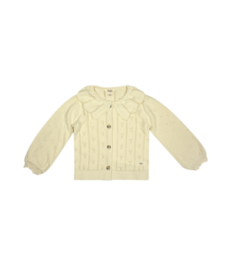 Baje Studio saint knitted jacquard cardigan creme