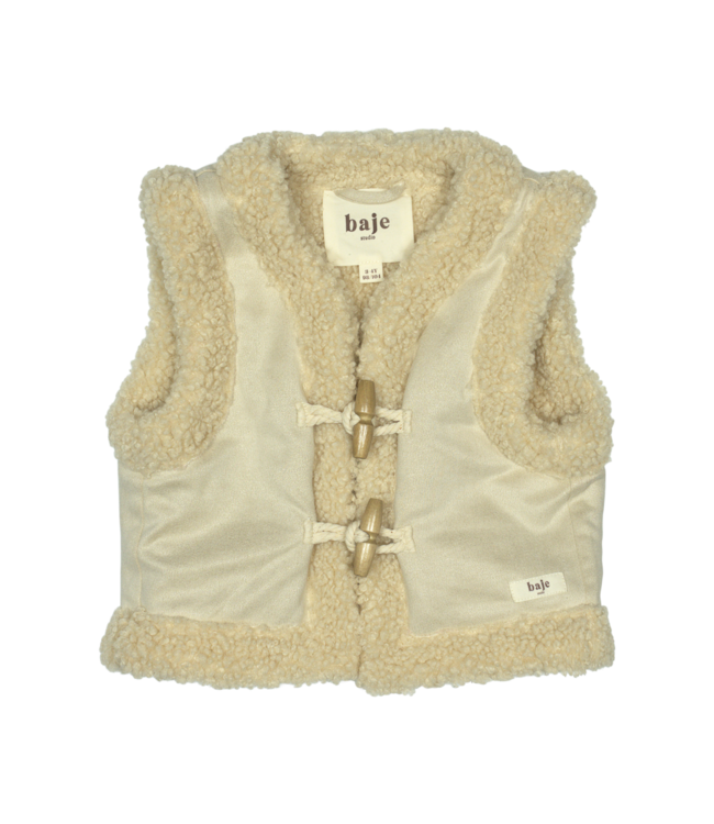 Baje Studio syon gilet teddy creme