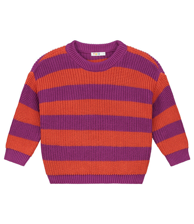 Yuki stripes knitted sweater lollipop