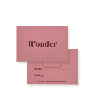 Wonder Cadeaubon 100 euro