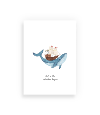 Roof & Co kaart the adventure begins - whale