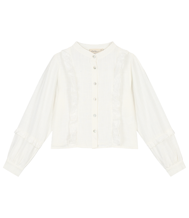 Charlie Petite Charmaine Blouse Flower White