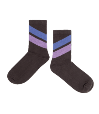 Repose Ams Sport Socks Charcoal Grey Stripe