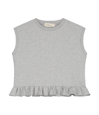 Charlie Petite Izabelle Top Grey Melange