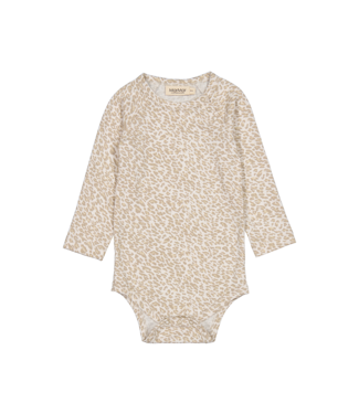 MarMar Copenhagen Leo Romper Longsleeve Beige Leopard