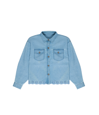 The new society 2 Niobe Jacket Mid Blue Denim