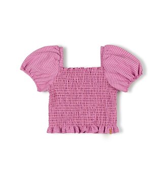 Nixnut Smock Top Purple Checkered