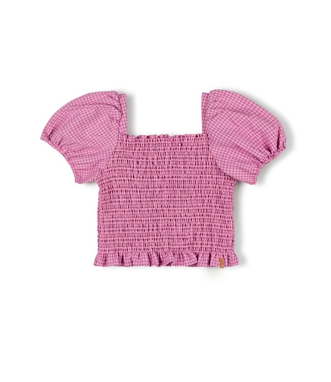Smock Top Purple Checkered