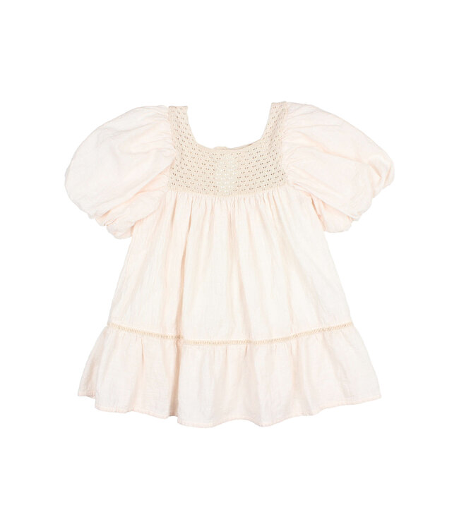 Boho Combi Dress Ivory
