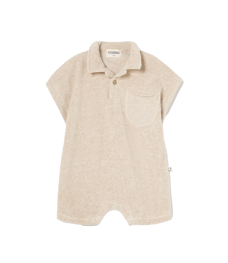 My Little Cozmo Jake Toweling Baby Jumpsuit Ivory Melange