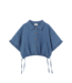 Lua Twill Denim Blouse Blue