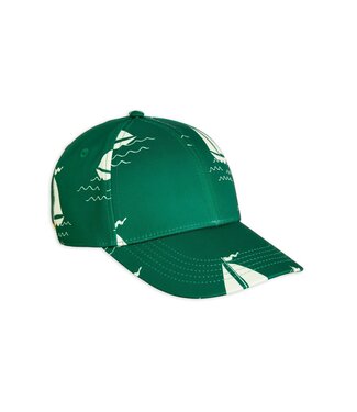 Mini Rodini 2 Sailing boats aop cap green