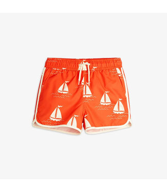 Mini Rodini 2 Sailing boats aop swim shorts red
