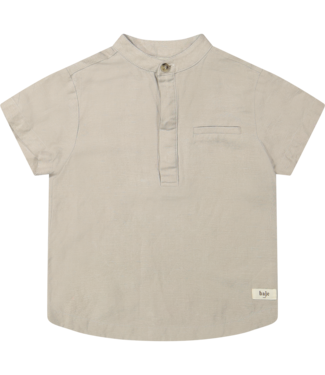 Baje Studio Joa Shortsleeve Blouse Linen Taupe