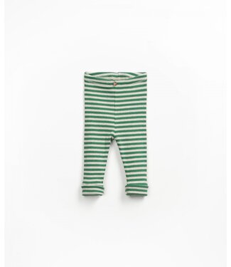 Play Up Legging Striped Rib Green Beige