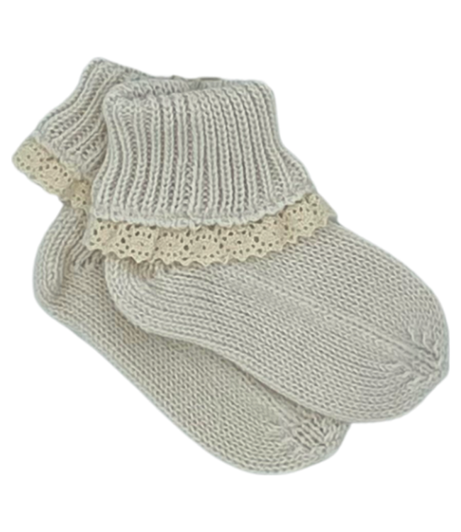Li & Me fleur socks cream